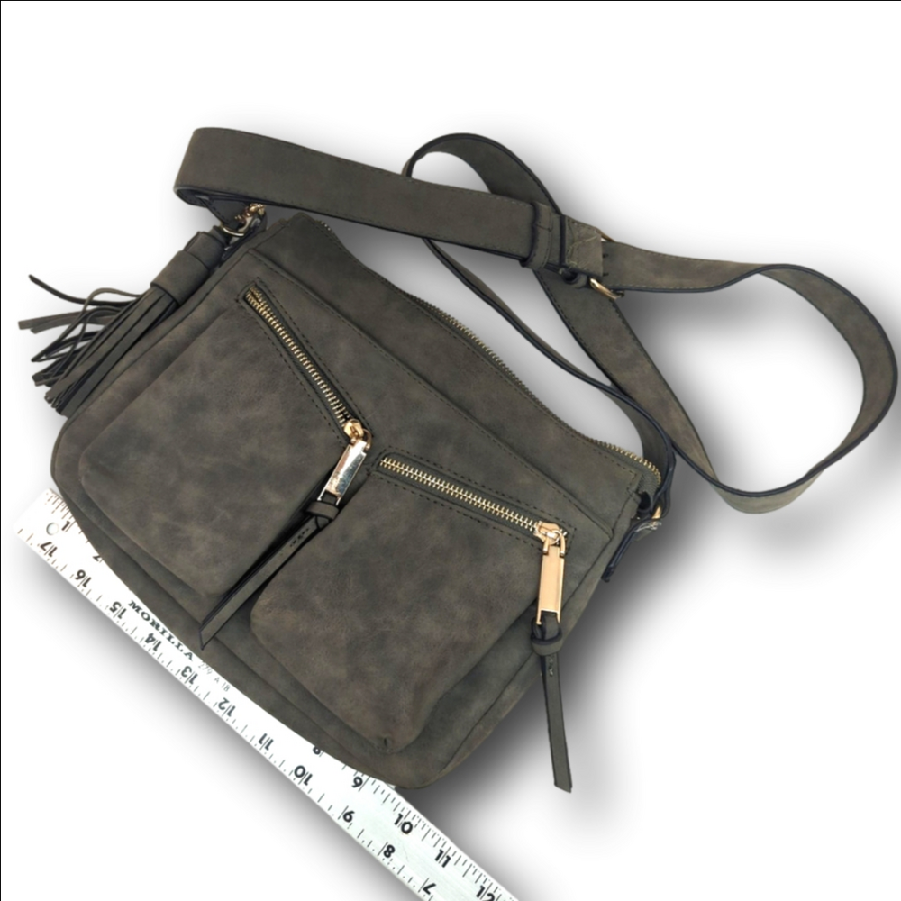Women's Unbranded Grey/green Crossbody Bag Medium